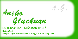 aniko gluckman business card